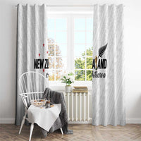 Football New Zealand Window Curtain Aotearoa United White Version - Polynesian Pride