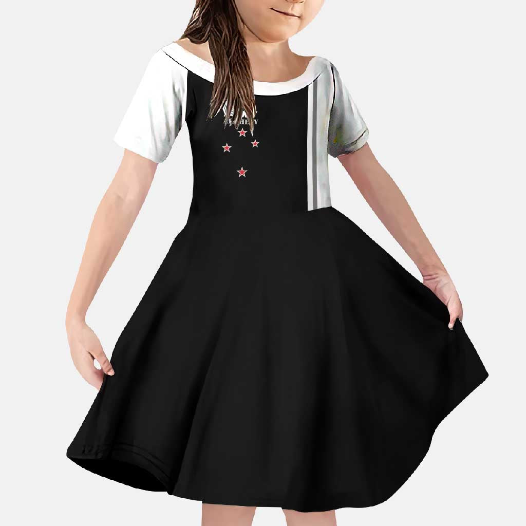 Personalised New Zealand 2025 Archery Basic Family Matching Off Shoulder Maxi Dress and Hawaiian Shirt Archery NZ