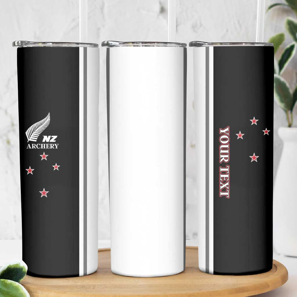 Personalised New Zealand 2025 Archery Basic Skinny Tumbler Archery NZ LT01 - Polynesian Pride