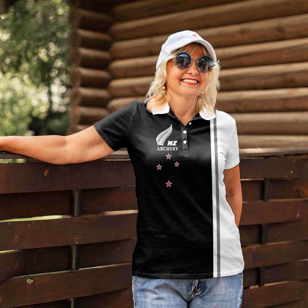 Personalised New Zealand 2025 Archery Basic Women Polo Shirt Archery NZ