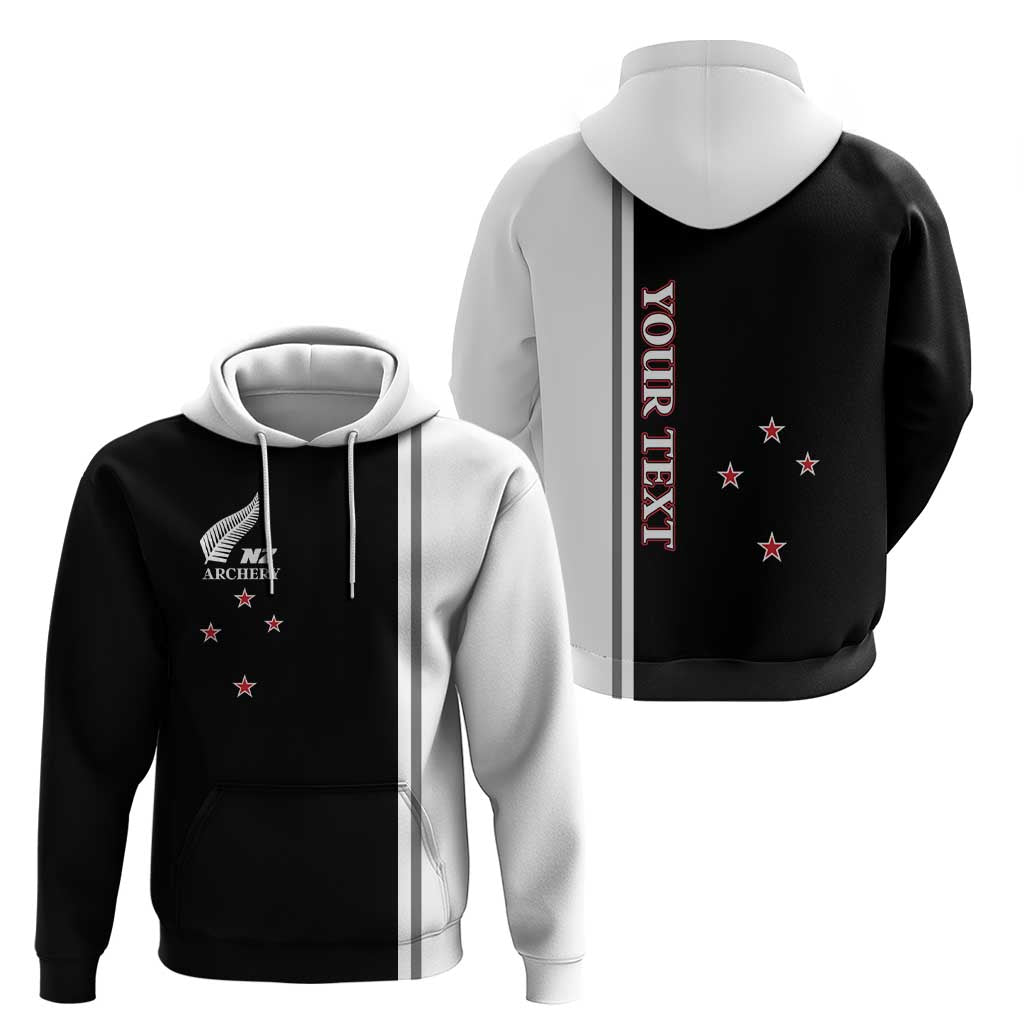 Personalised New Zealand 2025 Archery Basic Zip Hoodie Archery NZ LT01 - Polynesian Pride