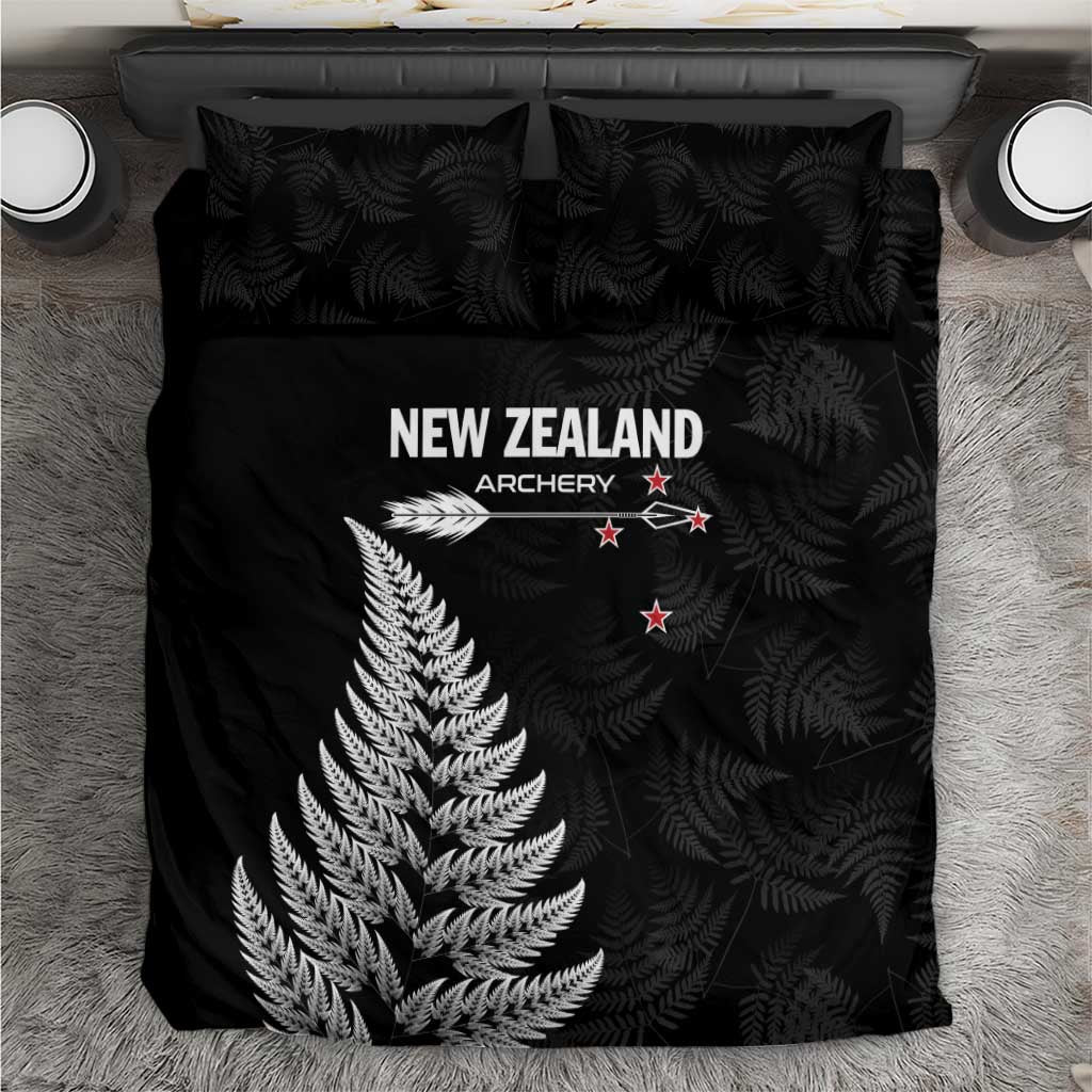 New Zealand 2025 Archery Bedding Set Aotearoa Silver Arrows Black LT01 Black - Polynesian Pride