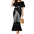 Personalised New Zealand 2025 Archery Family Matching Mermaid Dress and Hawaiian Shirt Aotearoa Silver Arrows Black