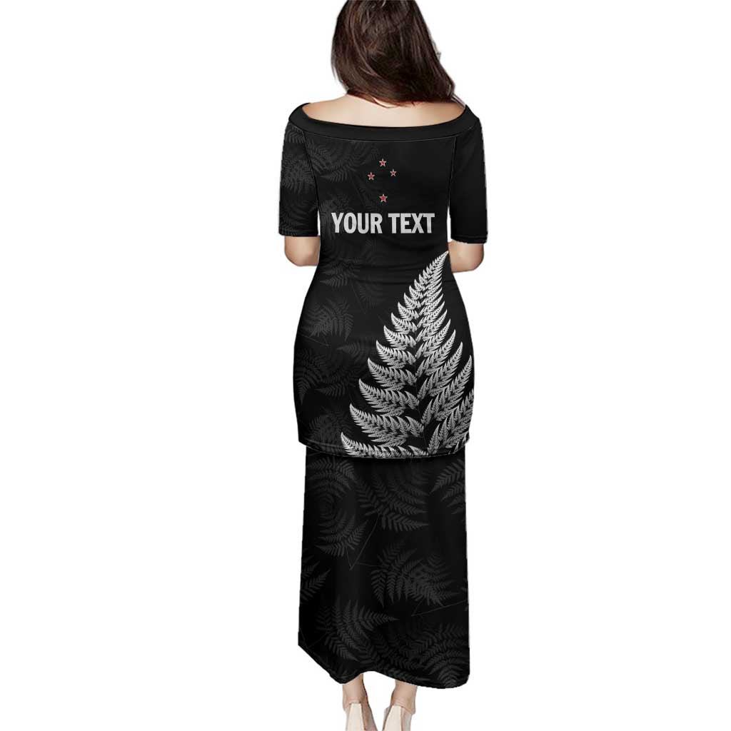 Personalised New Zealand 2025 Archery Family Matching Puletasi and Hawaiian Shirt Aotearoa Silver Arrows Black