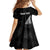Personalised New Zealand 2025 Archery Kid Short Sleeve Dress Aotearoa Silver Arrows Black