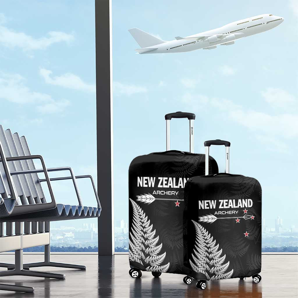 New Zealand 2025 Archery Luggage Cover Aotearoa Silver Arrows Black