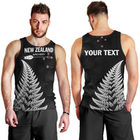 Personalised New Zealand 2025 Archery Men Tank Top Aotearoa Silver Arrows Black