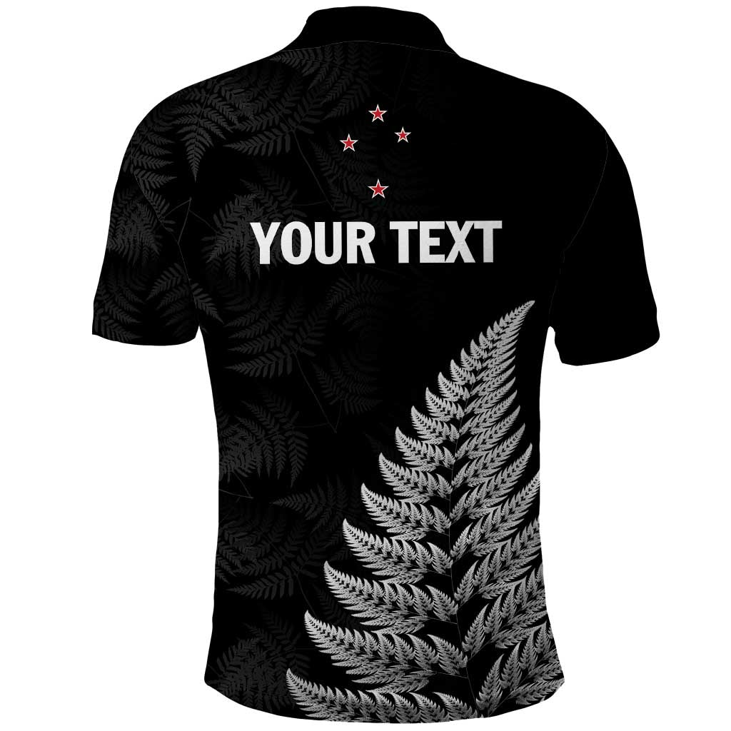 Personalised New Zealand 2025 Archery Polo Shirt Aotearoa Silver Arrows Black