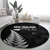 New Zealand 2025 Archery Round Carpet Aotearoa Silver Arrows Black