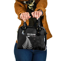 New Zealand 2025 Archery Shoulder Handbag Aotearoa Silver Arrows Black LT01 One Size Black - Polynesian Pride
