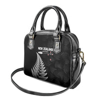 New Zealand 2025 Archery Shoulder Handbag Aotearoa Silver Arrows Black LT01 - Polynesian Pride