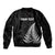 Personalised New Zealand 2025 Archery Sleeve Zip Bomber Jacket Aotearoa Silver Arrows Black