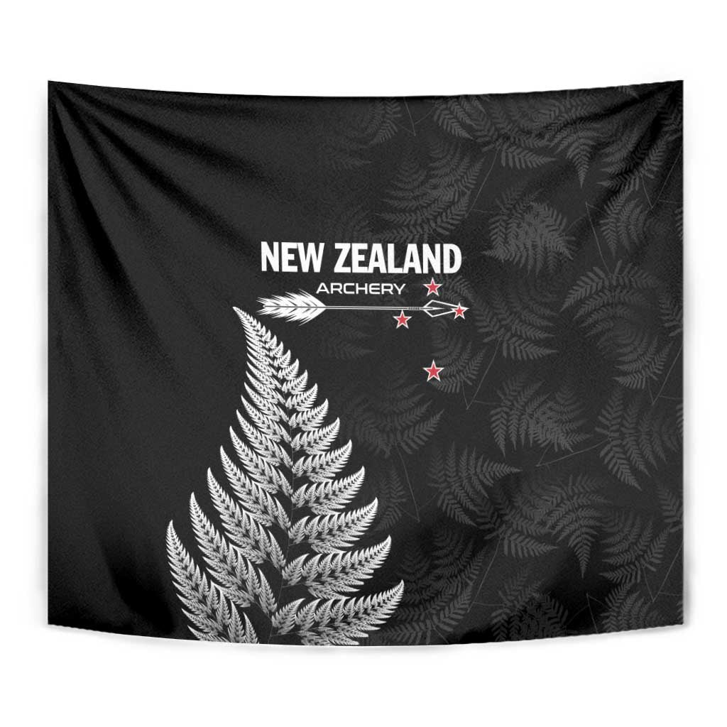 New Zealand 2025 Archery Tapestry Aotearoa Silver Arrows Black