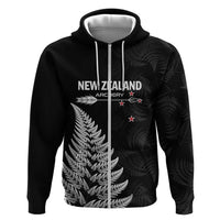 Personalised New Zealand 2025 Archery Zip Hoodie Aotearoa Silver Arrows Black LT01 Zip Hoodie Black - Polynesian Pride