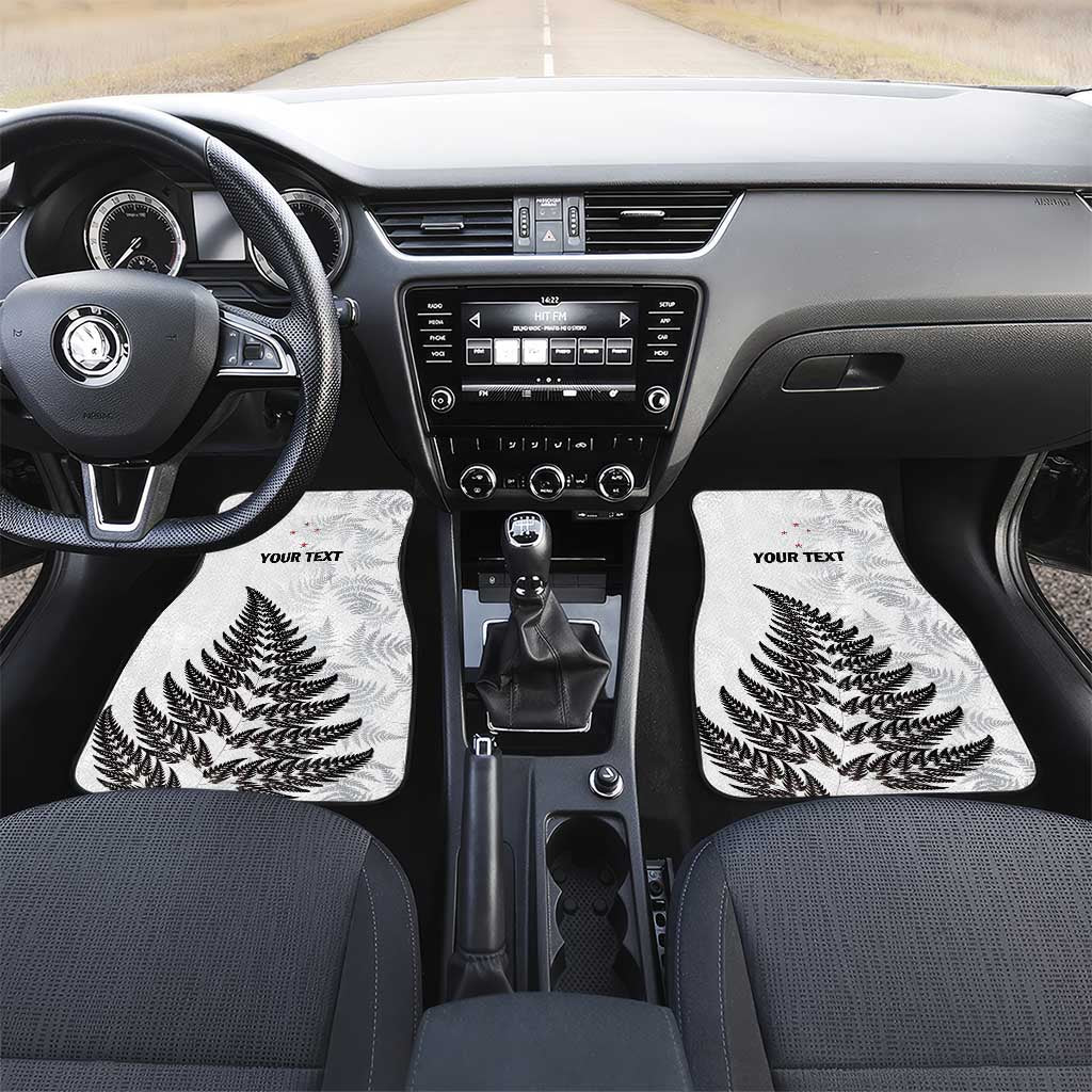 New Zealand 2025 Archery Car Mats Aotearoa Silver Arrows White LT01 Set 2pcs - Front White - Polynesian Pride