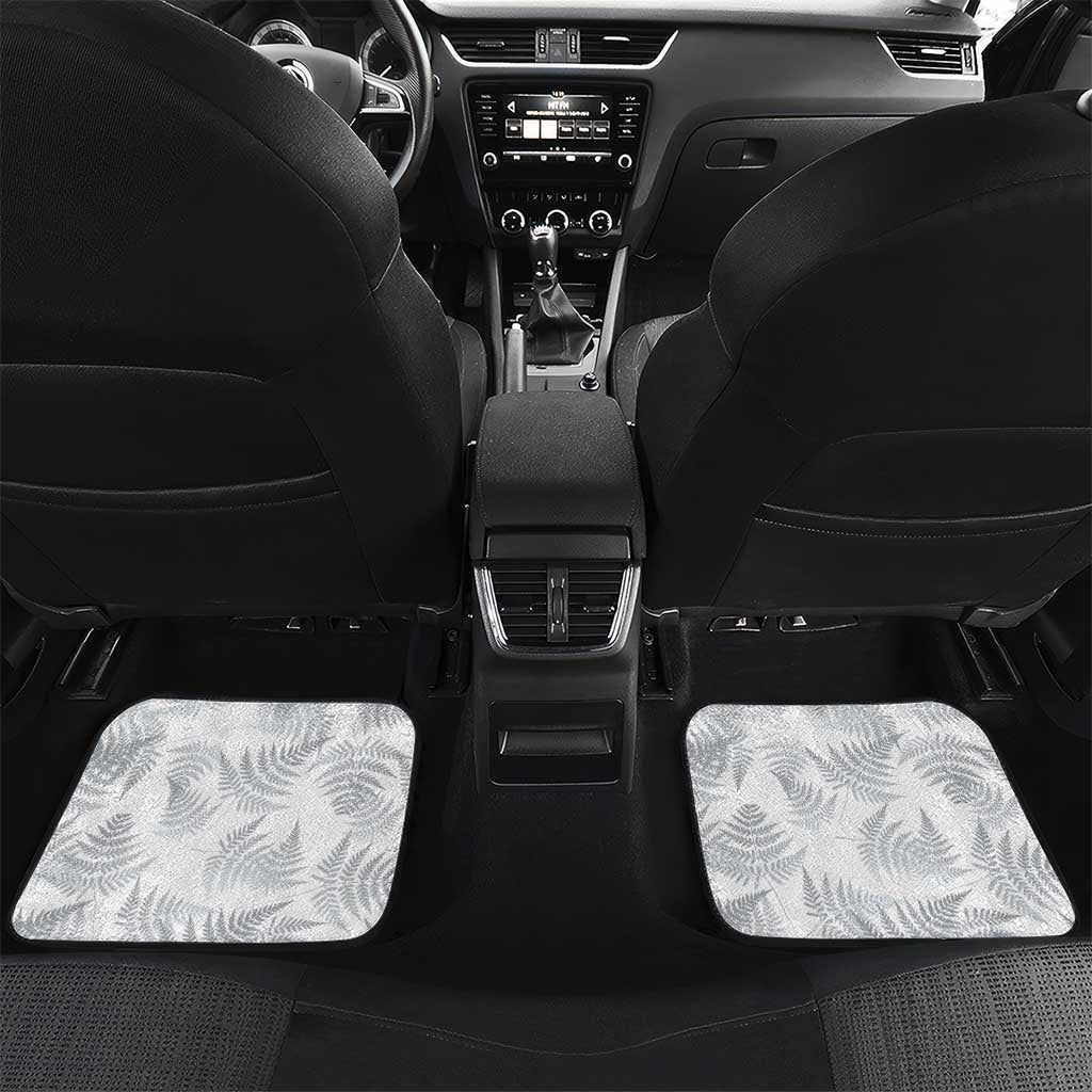 New Zealand 2025 Archery Car Mats Aotearoa Silver Arrows White LT01 Set 2pcs - Back White - Polynesian Pride