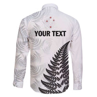 Personalised New Zealand 2025 Archery Family Matching Off Shoulder Short Dress and Hawaiian Shirt Aotearoa Silver Arrows White LT01 - Polynesian Pride