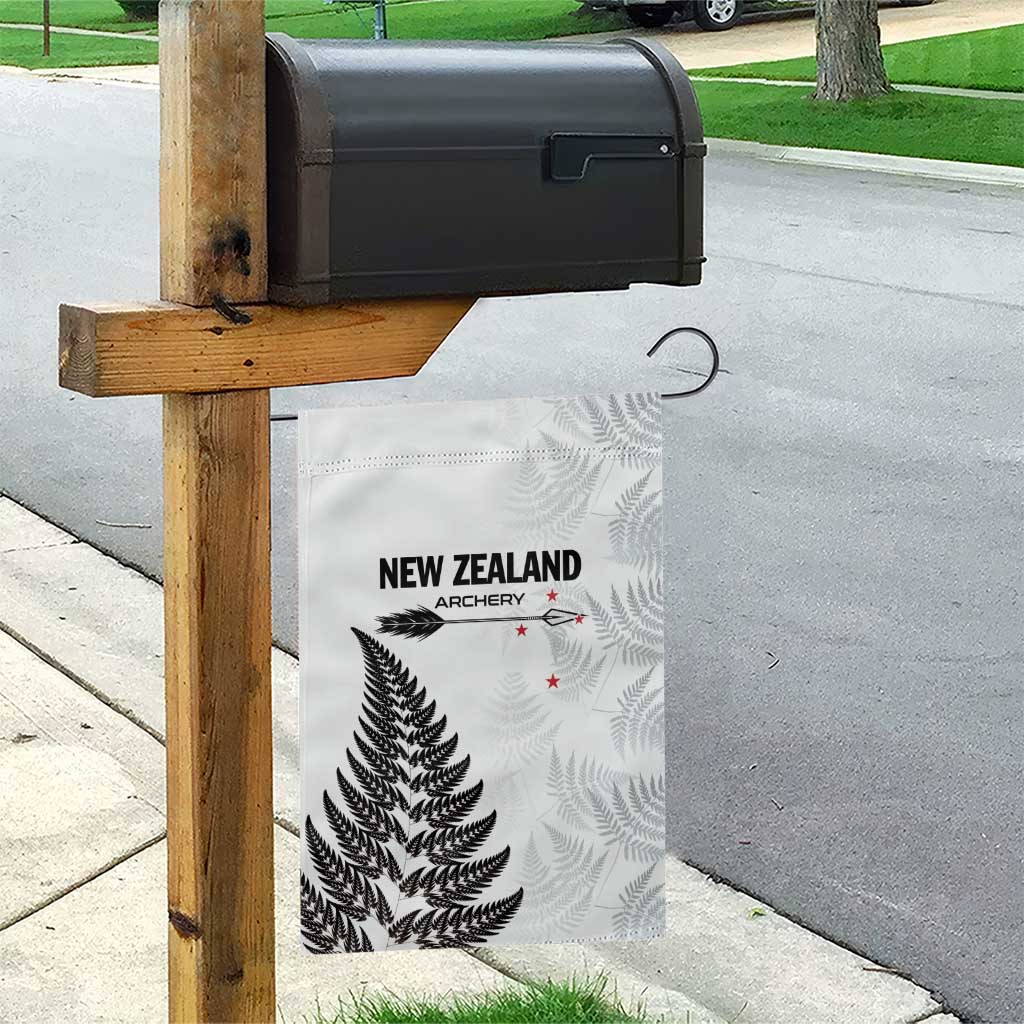 New Zealand 2025 Archery Garden Flag Aotearoa Silver Arrows White