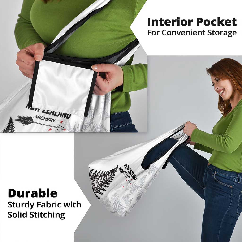 New Zealand 2025 Archery Grocery Bag Aotearoa Silver Arrows White