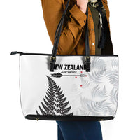 New Zealand 2025 Archery Leather Tote Bag Aotearoa Silver Arrows White LT01 - Polynesian Pride