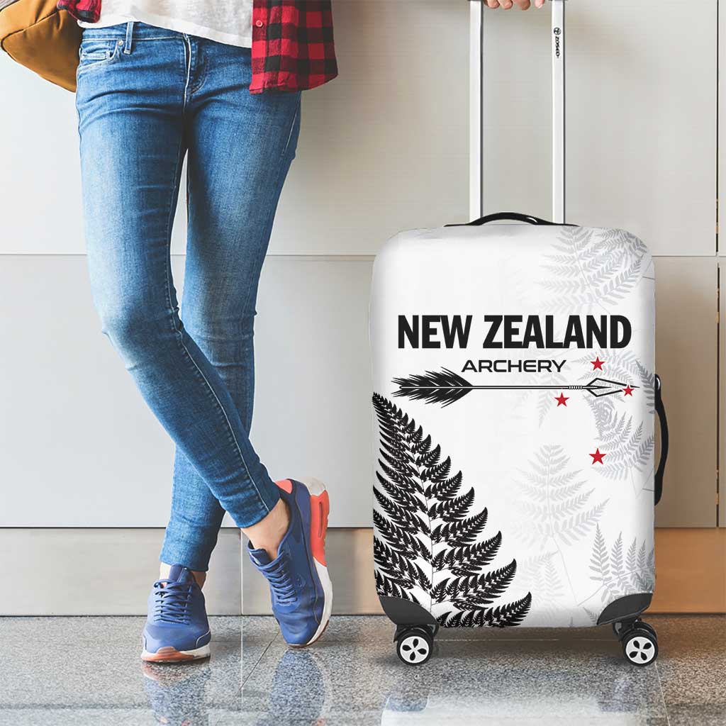 New Zealand 2025 Archery Luggage Cover Aotearoa Silver Arrows White
