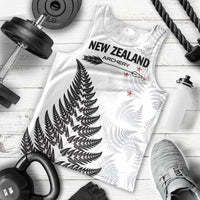 Personalised New Zealand 2025 Archery Men Tank Top Aotearoa Silver Arrows White