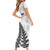 Personalised New Zealand 2025 Archery Short Sleeve Bodycon Dress Aotearoa Silver Arrows White