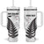Personalised New Zealand 2025 Archery Tumbler With Handle Aotearoa Silver Arrows White