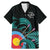 Personalised New Zealand Archery Family Matching Mermaid Dress and Hawaiian Shirt Turquoise Maori Silver Fern