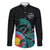 Personalised New Zealand Archery Family Matching Mermaid Dress and Hawaiian Shirt Turquoise Maori Silver Fern