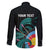 Personalised New Zealand Archery Family Matching Mermaid Dress and Hawaiian Shirt Turquoise Maori Silver Fern
