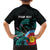 Personalised New Zealand Archery Kid Hawaiian Shirt Turquoise Maori Silver Fern