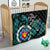 New Zealand Archery Quilt Turquoise Maori Silver Fern