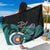 New Zealand Archery Sarong Turquoise Maori Silver Fern