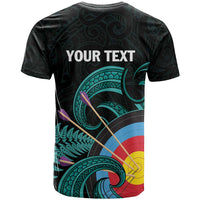 Personalised New Zealand Archery T Shirt Turquoise Maori Silver Fern LT01 - Polynesian Pride