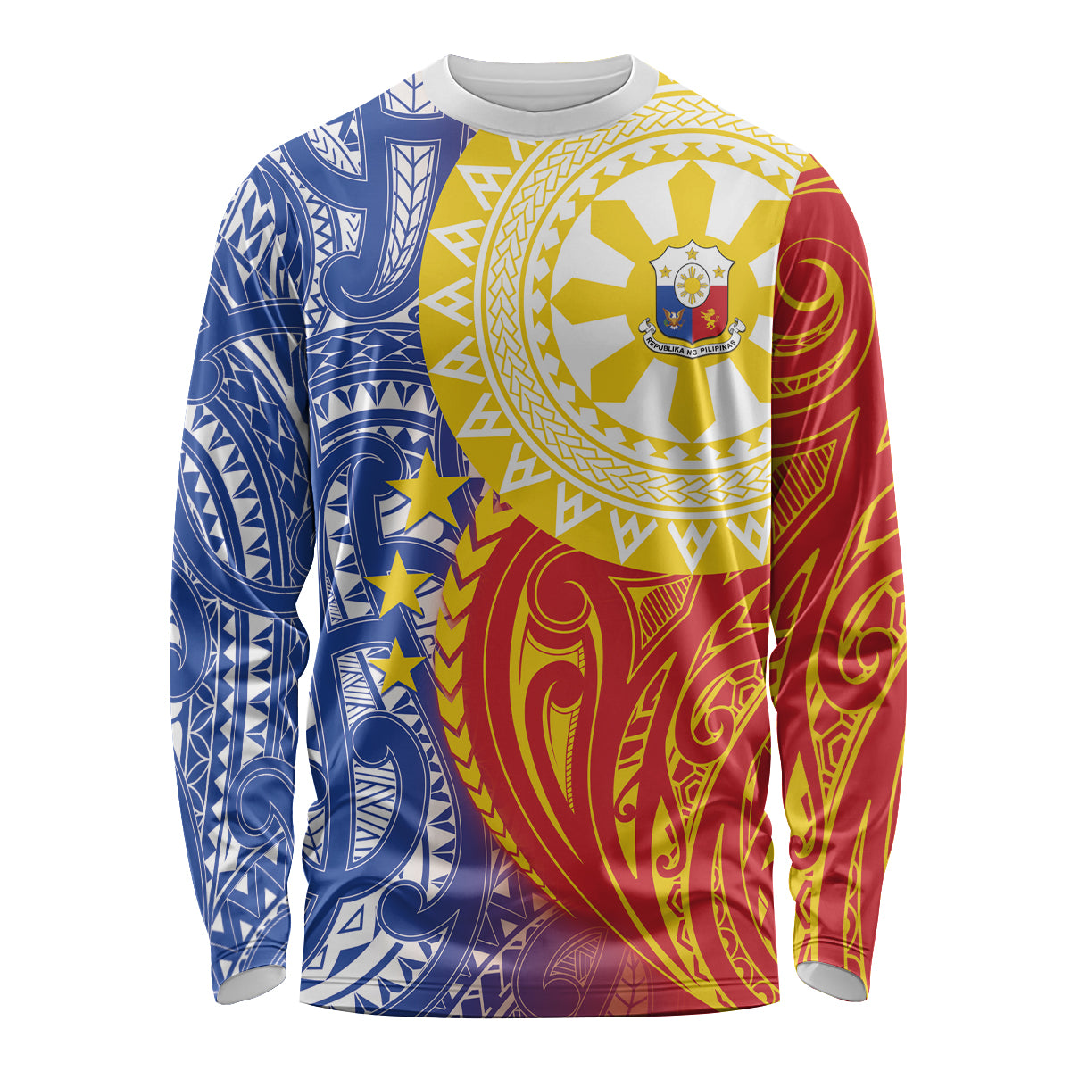 Philippines Long Sleeve Shirt Pilipinas Polynesian Pattern LT01 Unisex Art - Polynesian Pride