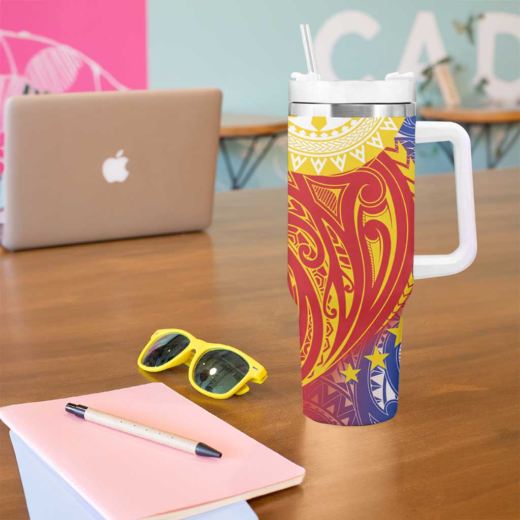 Philippines Tumbler With Handle Pilipinas Polynesian Pattern