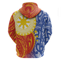 Philippines Zip Hoodie Pilipinas Polynesian Pattern