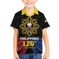 Personalized Philippines Independence Day Family Matching Tank Maxi Dress and Hawaiian Shirt Filipino 126th Anniversary Sun Tattoo