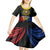 Personalized Philippines Independence Day Kid Short Sleeve Dress Filipino 126th Anniversary Sun Tattoo