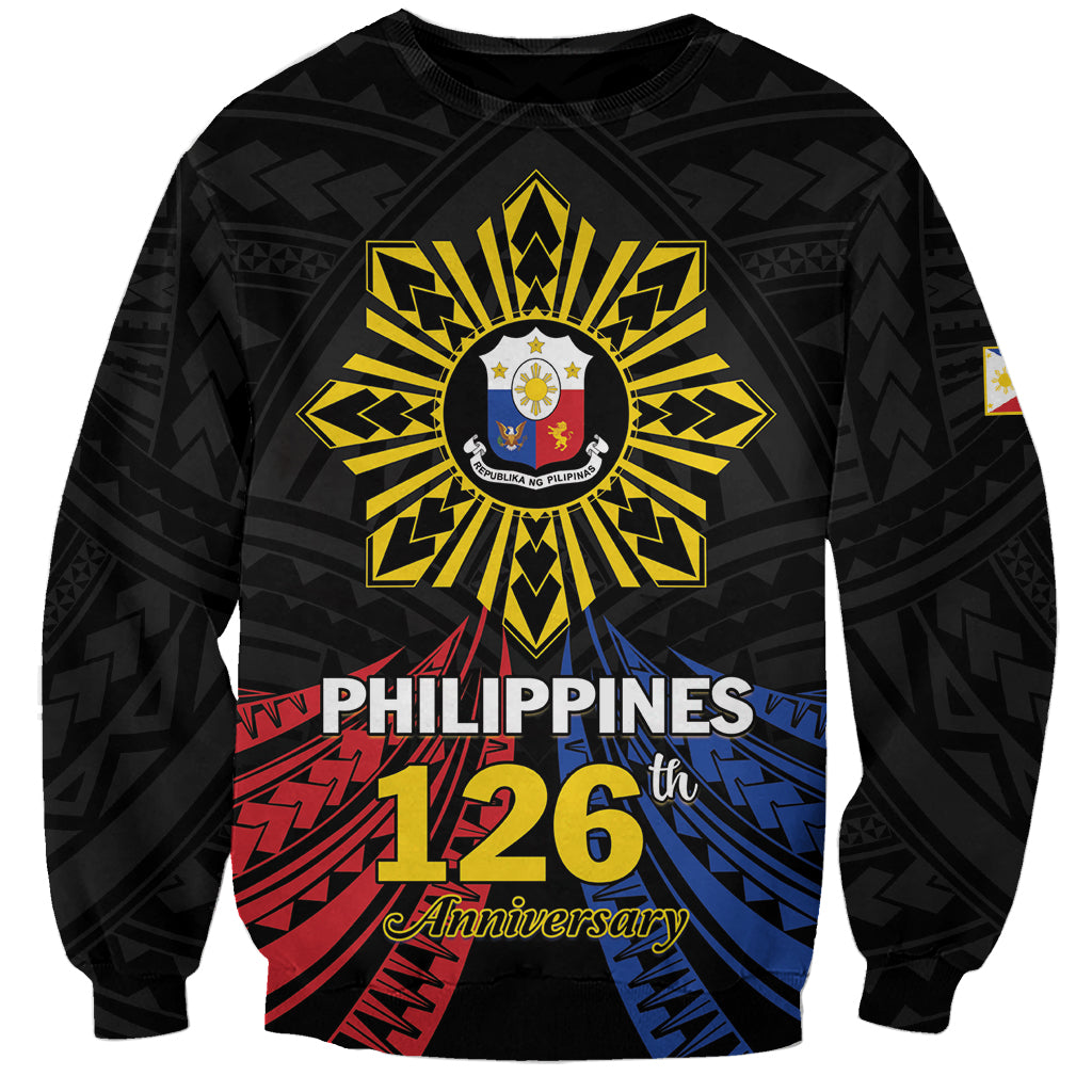 Personalized Philippines Independence Day Sweatshirt Filipino 126th Anniversary Sun Tattoo
