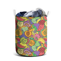 Hawaii Fruits Hippie Style Laundry Basket Vibrant Colorful LT01 - Polynesian Pride