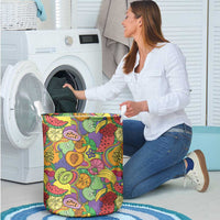 Hawaii Fruits Hippie Style Laundry Basket Vibrant Colorful LT01 - Polynesian Pride
