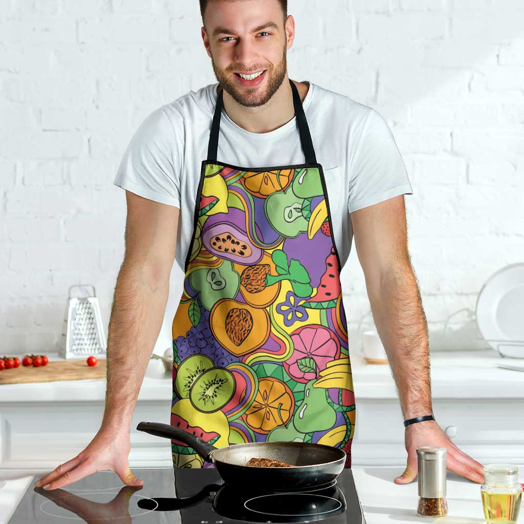 Hawaii Fruits Hippie Style Apron Vibrant Colorful LT01 - Polynesian Pride