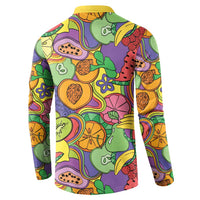 Hawaii Fruits Hippie Style Button Sweatshirt Vibrant Colorful LT01 - Polynesian Pride