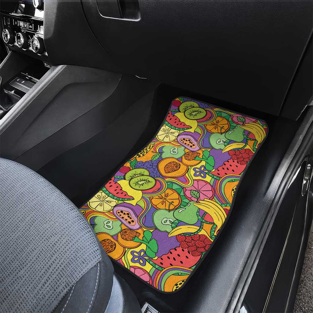 Hawaii Fruits Hippie Style Car Mats Vibrant Colorful LT01 - Polynesian Pride