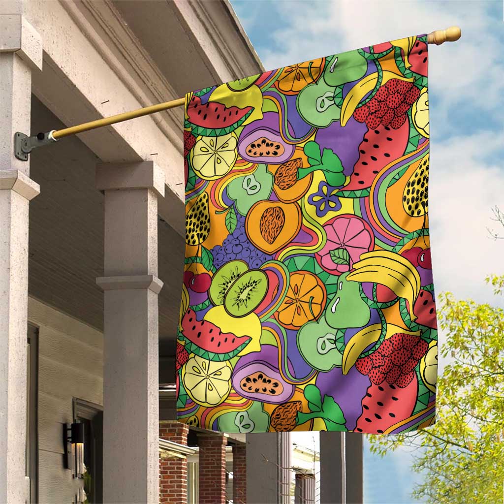 Hawaii Fruits Hippie Style Garden Flag Vibrant Colorful LT01 House Flag Multicolor - Polynesian Pride