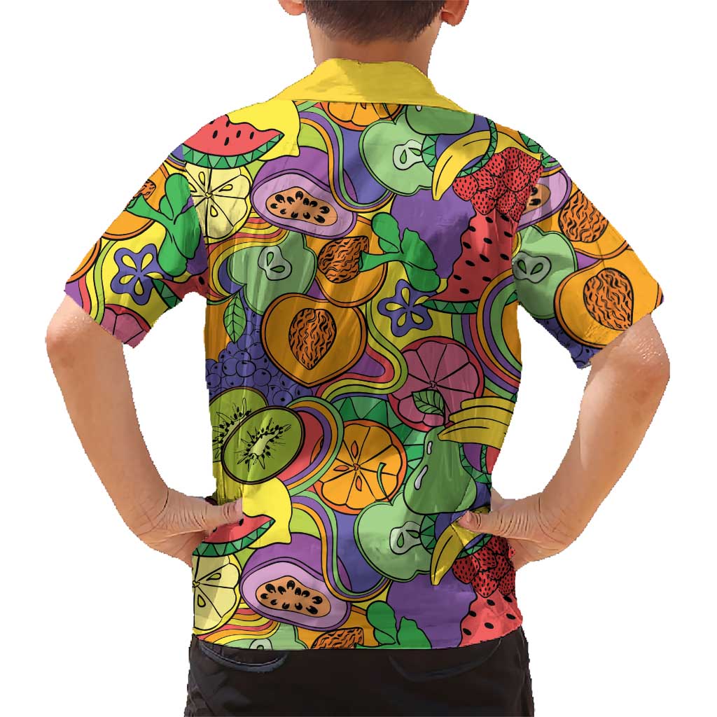 Hawaii Fruits Hippie Style Hawaiian Shirt Vibrant Colorful LT01 - Polynesian Pride