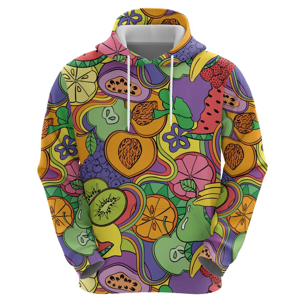 Hawaii Fruits Hippie Style Hoodie Vibrant Colorful LT01 - Polynesian Pride