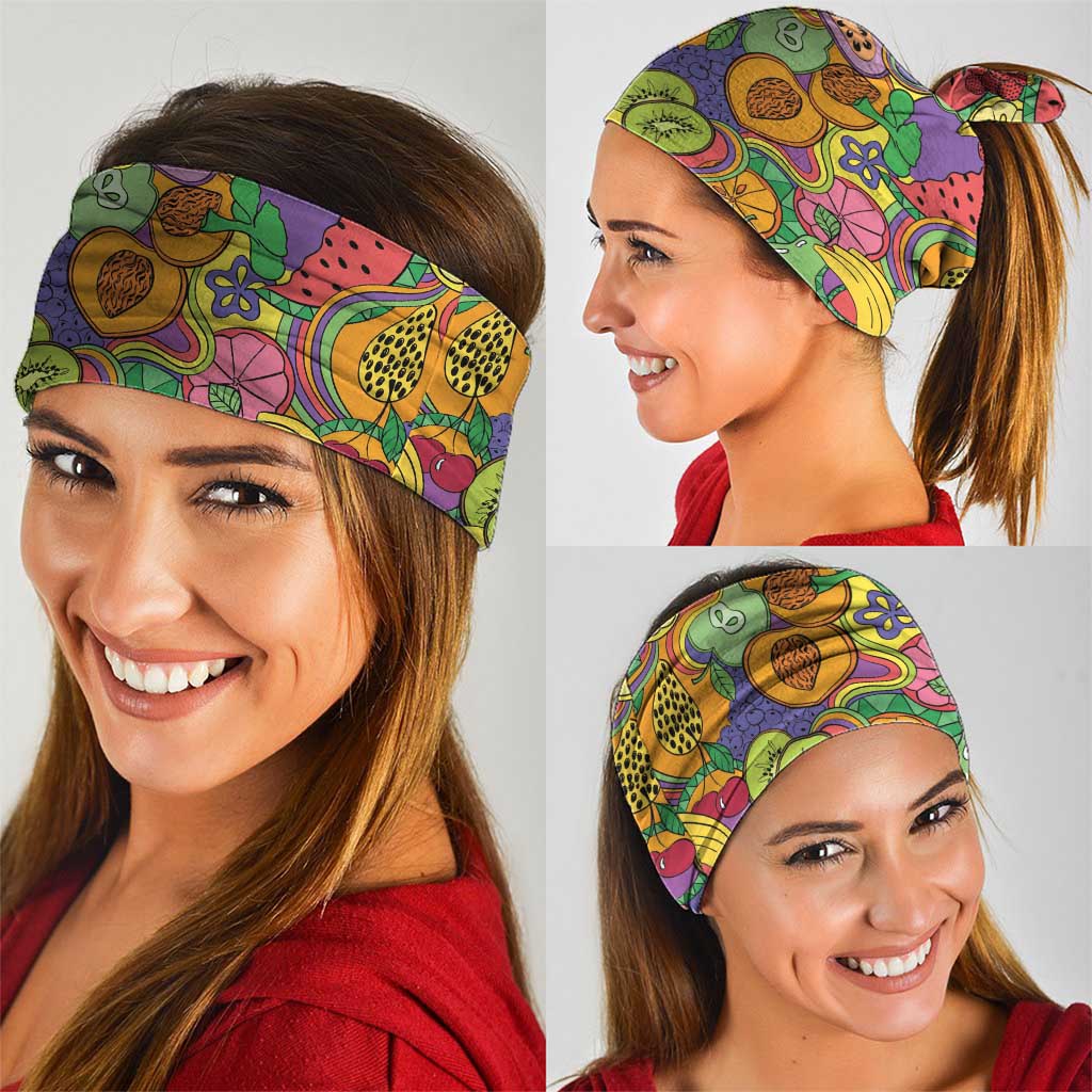 Hawaii Fruits Hippie Style Neck Gaiter Vibrant Colorful LT01 - Polynesian Pride